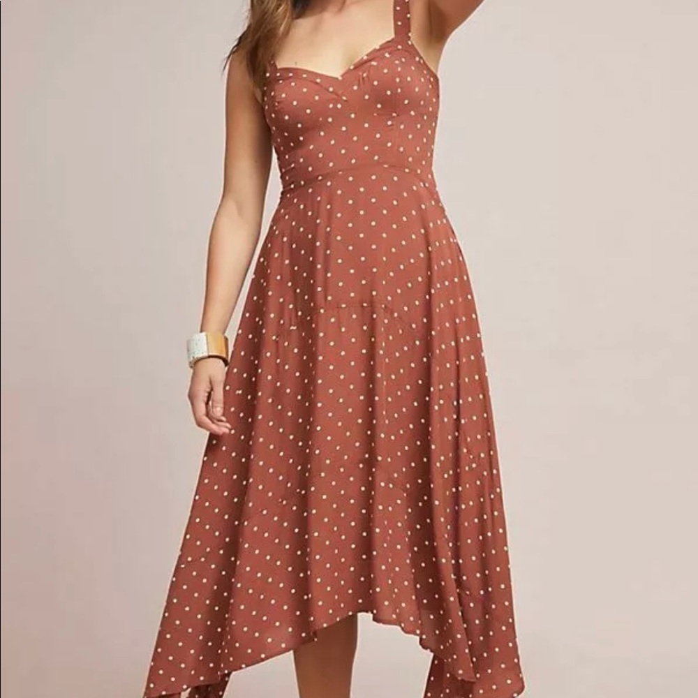 Anthropologie Maeve Polka Dot Dress